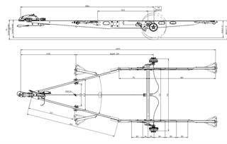 KNOTT 1000-1350 Kg Frenli Römork ve Karavan Şasesi