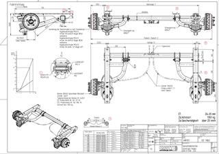 1350 kg Bağımsız Süspansiyonlu Dingil 1400 mm