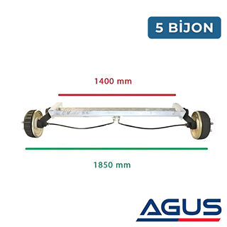 1350 kg Torsiyonlu Aks Frenli Dingil 1400 mm 5 Bijon