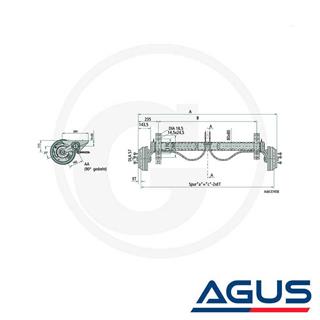 1800 kg Torsiyonlu Aks Frenli Dingil 1850 mm VGB 18-MV