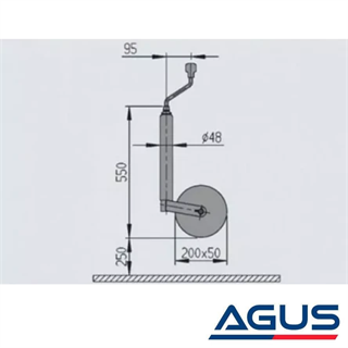 Knott 300 kg 48 mm Krikolu Ön Destek Tekeri
