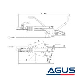 KNOTT 450-750 kg V Modeli Frenli Kaplin (Çeki Oku) KFL12-C