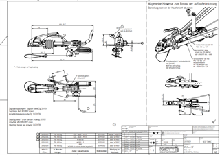 KNOTT 750-1400 kg V Modeli Frenli Kaplin (Çeki Oku) KFL14A-GF Kelepçeli