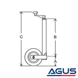 Knott 150 kg 48mm Krikolu Ön Destek Tekeri