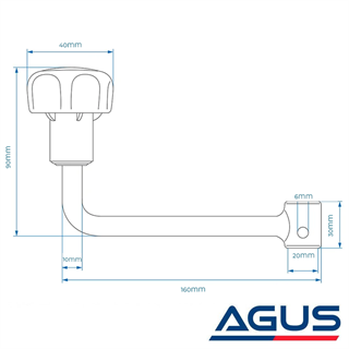 Knott Ön Destek Tekeri Çevirme Kolu