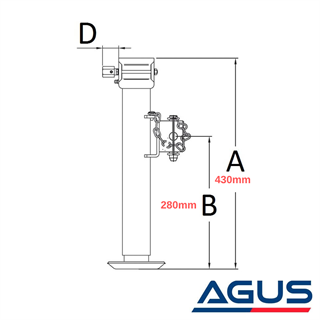 KNOTT Römork Krikolu Köşe Destek Ayağı 1300 Kg