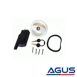 Komple Karavan Kapı Kilidi Takım Beyaz Dairesel Sağ