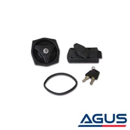 FAP Komple Karavan Kapı Kilidi Takım Siyah Dairesel Sağ