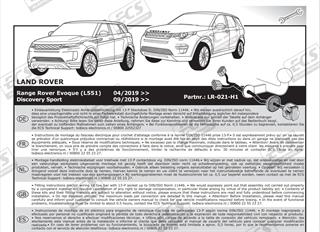 LAND ROVER Range Rover Evoque 2019-2020 Römork Tesisatı 13P