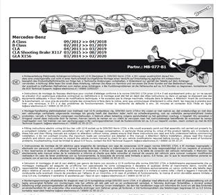 MERCEDES A Serisi W176 2012-2018 Römork Tesisatı 7P