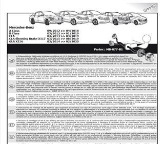 MERCEDES B Serisi W246 2012-2019 Römork Tesisatı 7P