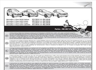 MERCEDES C Serisi W205 2014-2018 Römork Tesisatı 13P