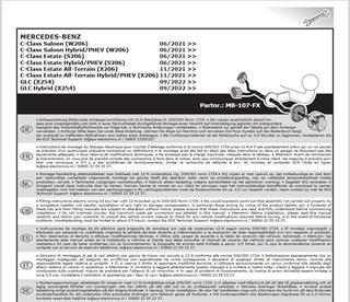 MERCEDES C Serisi W206,S206 2021- Römork Tesisatı 13P