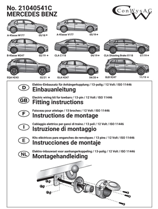 MERCEDES EQA H243 2021- Römork Tesisatı 13P
