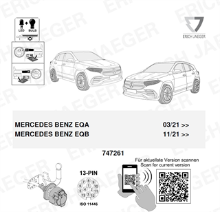 MERCEDES EQA H243 2021- Römork Tesisatı 13P
