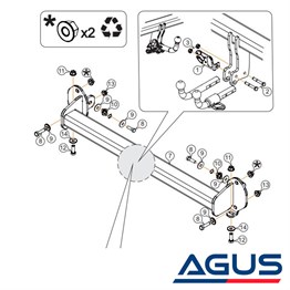 MERCEDES GLC Çeki Demiri X253-C253 2015-2022 Suv, Coupe
