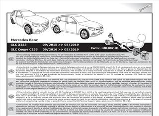 MERCEDES GLC X253/C253 2015-2019 Römork Tesisatı 13P