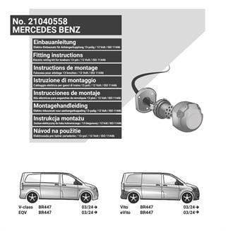MERCEDES Vito 2024- Römork Tesisatı 13P