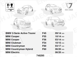 MINI Cooper F55,F56 2014-2024 Römork Tesisat 13P