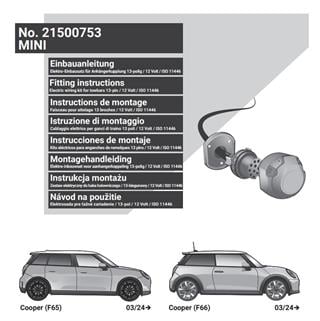 MINI Cooper F65,F66 2024- Römork Tesisat 13P
