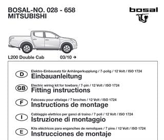 MITSUBISHI L200 2010-2019 Römork Tesisatı 7P