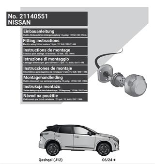 NISSAN Qashqai J12 2024- Römork Tesisatı 13P