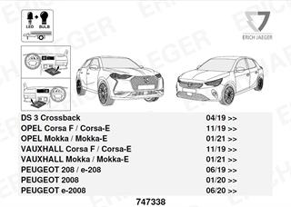 OPEL Corsa F 2019- Römork Tesisat 13P