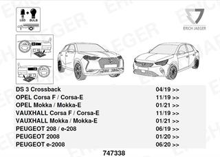 PEUGEOT 208 2020- Römork Tesisat 13P