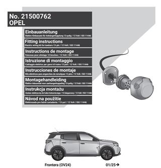 OPEL Frontera 2025- Römork Tesisatı 13P