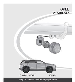 OPEL Grandland 2024- Römork Tesisatı 13P