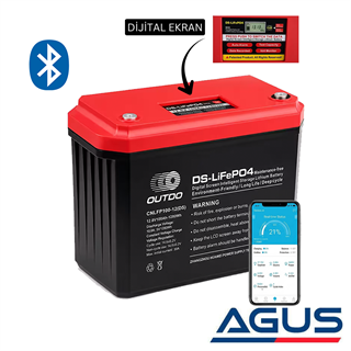 Outdo 12V Lifepo4 100Ah Dijital Ekranlı Smart Lityum Akü 