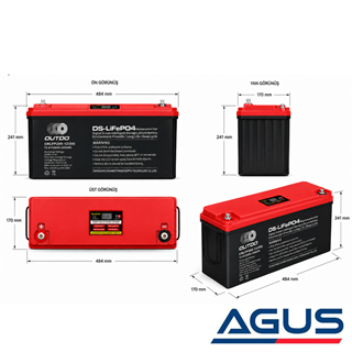 Outdo 12V Lifepo4 200Ah Dijital Ekranlı Smart Lityum Akü 