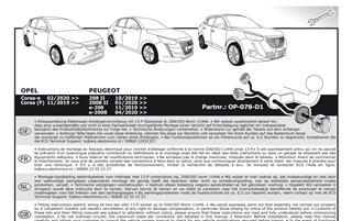 PEUGEOT 2008 2019- Römork Tesisat 13P