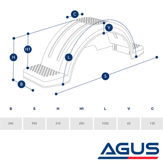Plastik Basamaklı Römork Çamurluk 240 mm Genişlik