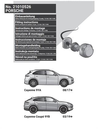 PORSCHE Cayenne 2017- Römork Tesisatı 13P