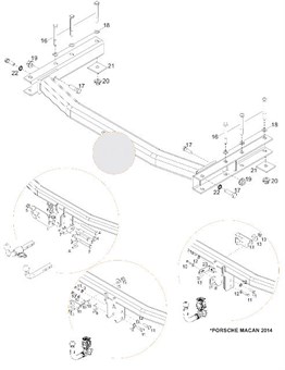 PORSCHE Macan Sökülebilir Çeki Demiri