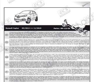 RENAULT Captur 2013-2019 Römork Tesisatı 13P