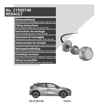 RENAULT Clio VI 2026- Römork Tesisatı 13P