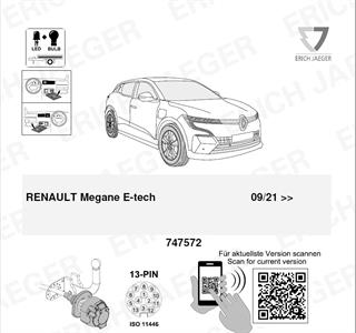 RENAULT Megane E-Tech Römork Tesisatı 13P