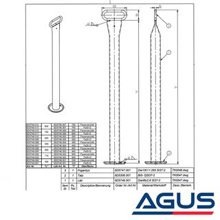 Römork Köşe Destek Sabitleme Ayağı ⌀48mm 600mm