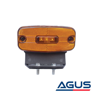 Römork & Karavan Yan Etek Aydınlatma Lambası Led Sarı Braketli 12 Volt