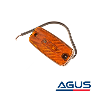 Römork & Karavan Yan Etek Aydınlatma Lambası Led Sarı Braketli 12 Volt