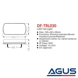 Römork ve Karavan Led Stop Lambası 12 Volt