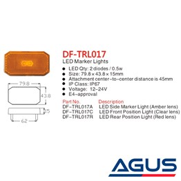 Römork Yan Etek Aydınlatma Lambası Led 12/24 Volt