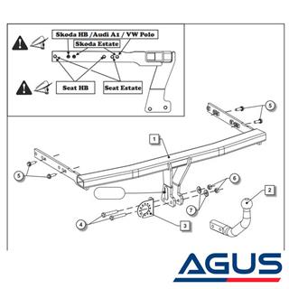 SKODA Fabia 2000-2014 Çeki Demiri Hatchback
