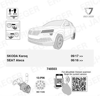 SKODA Karoq 2024- Römork Tesisatı 13P