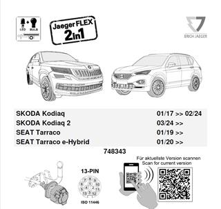 SKODA Kodiaq 2024- Römork Tesisatı 13P