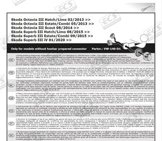 SKODA SuperB 2013-2023 Römork Tesisatı 13P