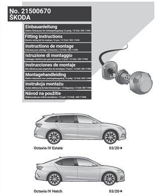 SKODA Octavia 2024- Römork Tesisatı 13P