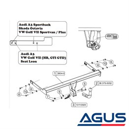 SKODA Rapid Çeki Demiri Hatchback, Liftback